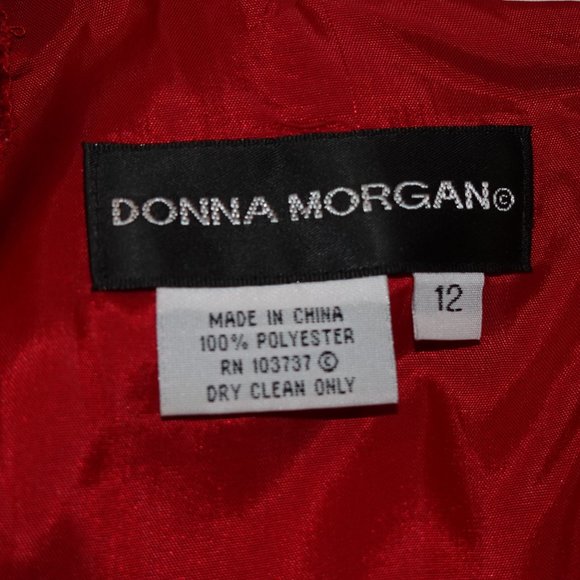 Women's Size 12 Candy Apple Red Long Sleeve Semi-Formal Dress - Like New - Picture 6 of 6